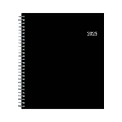 2025 Planners|Blue Sky 2025 Enterprise 8" x 10" Monthly Planner, Plastic Cover, Black (131794-25)