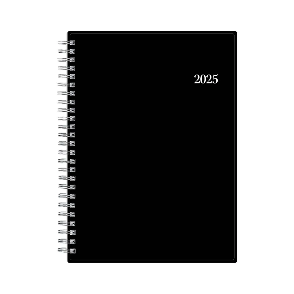 2025 Planners|Blue Sky 2025 Enterprise 5.88" x 8.63" Weekly & Monthly Planner, Plastic Cover, Black (131793-25)
