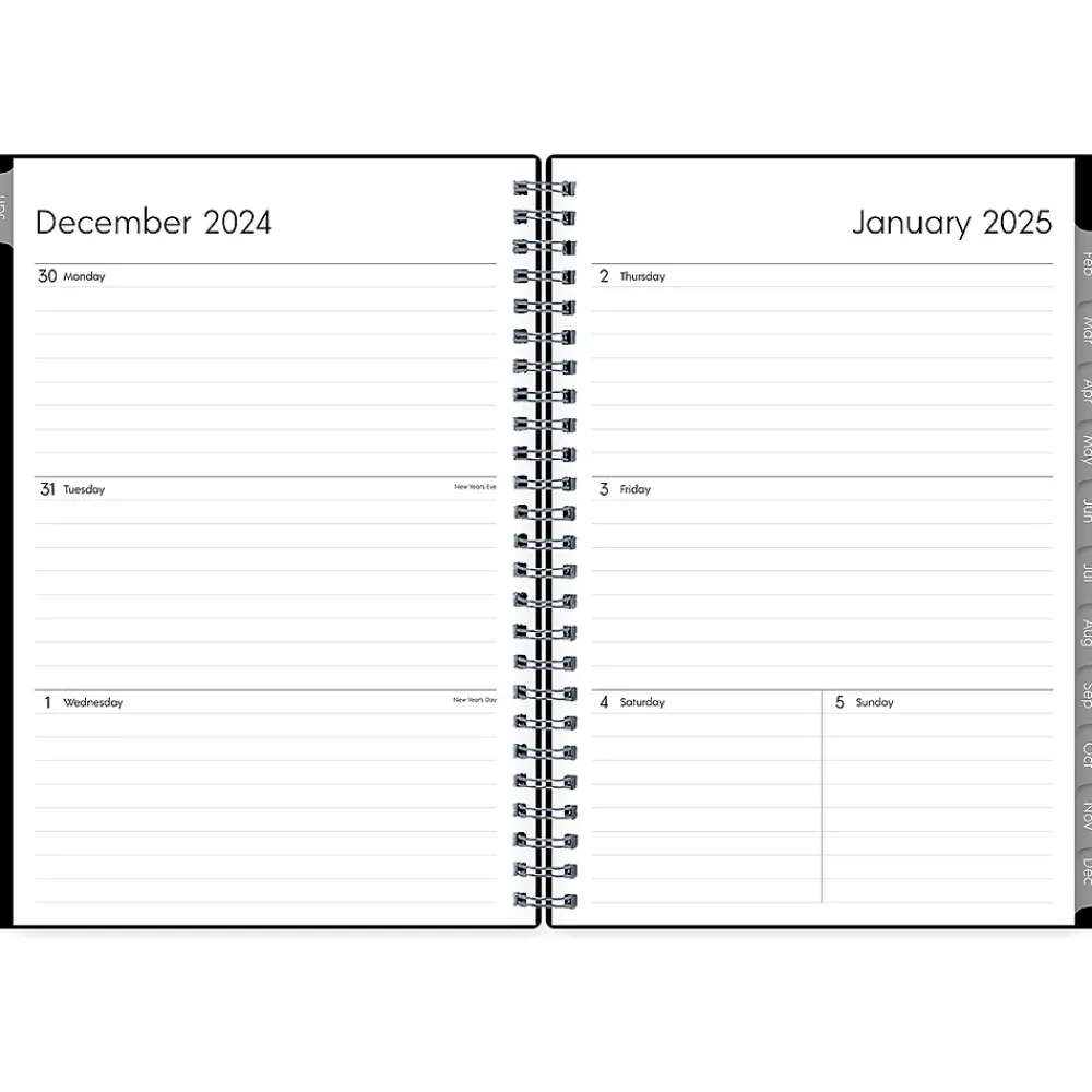 2025 Planners|Blue Sky 2025 Enterprise 5.88" x 8.63" Weekly & Monthly Planner, Plastic Cover, Black (131793-25)