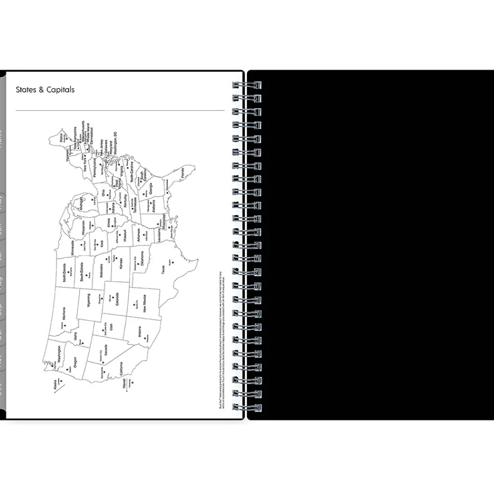 2025 Planners|Blue Sky 2025 Enterprise 5.88" x 8.63" Weekly & Monthly Planner, Plastic Cover, Black (131793-25)