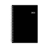 2025 Planners|Blue Sky 2025 Enterprise 5" x 8" Weekly & Monthly Planner, Plastic Cover, Black (111291-25)