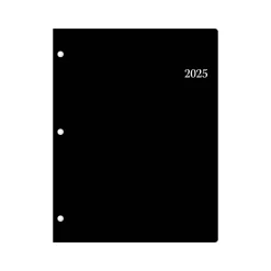2025 Planners|Blue Sky 2025 Enterprise 8.5" x 11" Monthly Planner, Plastic Cover, Black (147965)