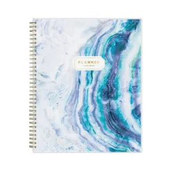 Academic Planners|Blue Sky 2024-2025 Gemma 8.5" x 11" Academic Weekly & Monthly Planner, Plastic Cover, Blue/White (118177-A25)