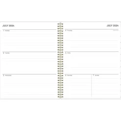 Academic Planners|Blue Sky 2024-2025 Gemma 8.5" x 11" Academic Weekly & Monthly Planner, Plastic Cover, Blue/White (118177-A25)