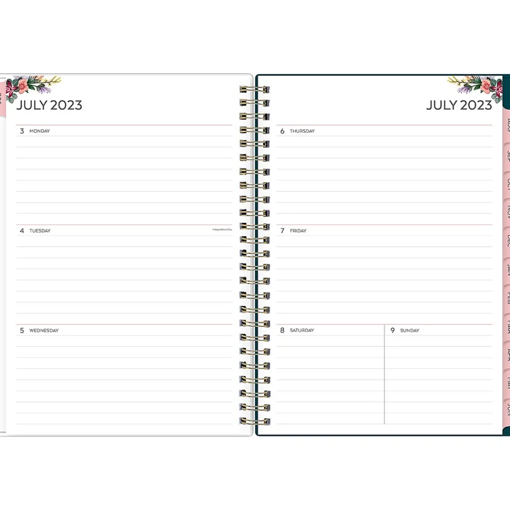 Academic Planners|Blue Sky 2023-2024 Greta 6.44" x 8.88" Academic Weekly & Monthly Planner, Multicolor (142332)
