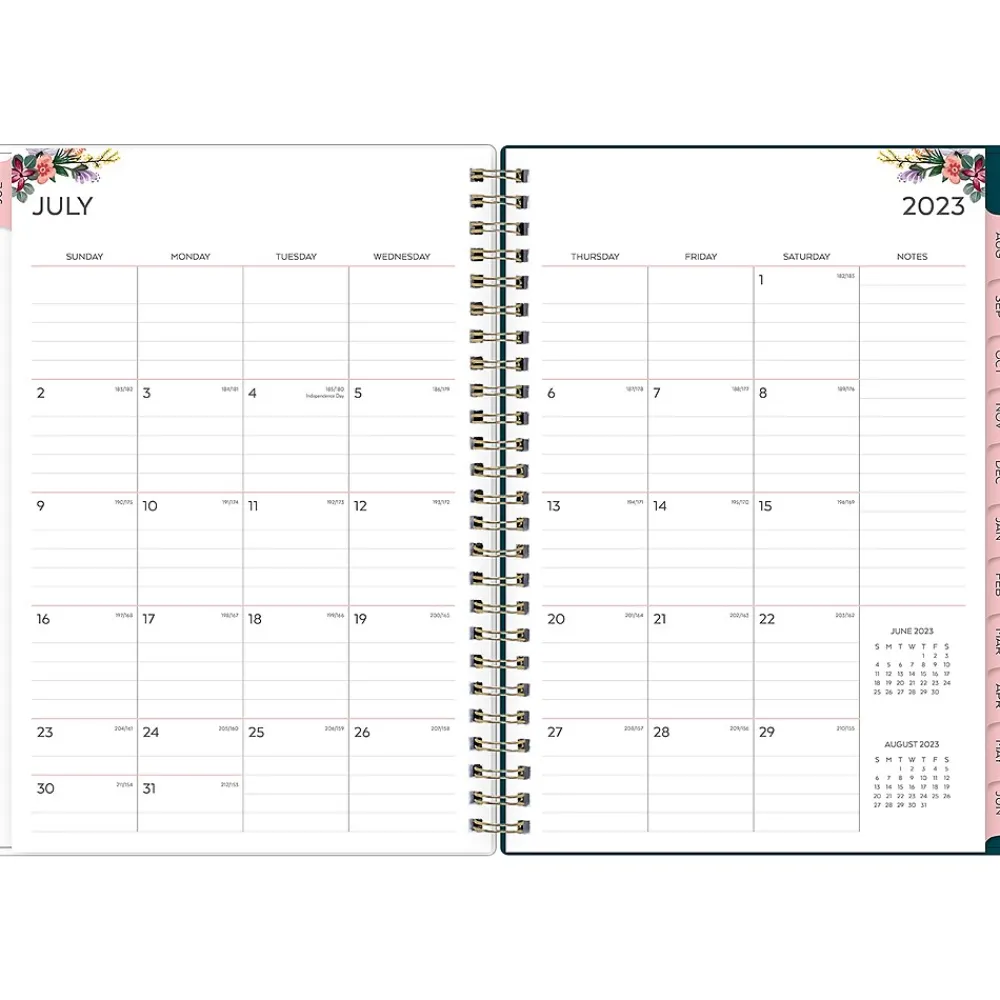 Academic Planners|Blue Sky 2023-2024 Greta 6.44" x 8.88" Academic Weekly & Monthly Planner, Multicolor (142332)