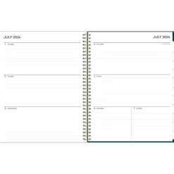 Academic Planners|Blue Sky 2024-2025 Greta 8.5" x 11" Academic Weekly & Monthly Planner, Plastic Cover, Green (136479-A25)