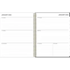 2025 Planners|Blue Sky 2025 Hadley 8.5" x 11" Weekly & Monthly Planner, Plastic Cover, Gray/White (150781)
