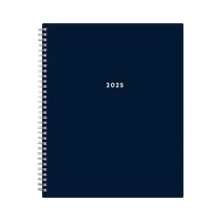2025 Planners|Blue Sky 2025 Harbour 8.5" x 11" Weekly & Monthly Planner, Plastic Cover, Navy (148240)
