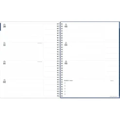 2025 Planners|Blue Sky 2025 inkWELL Press Chevy Fog 8.5" x 11" Weekly & Monthly Planner, Plastic Cover, Gray/White (147980)