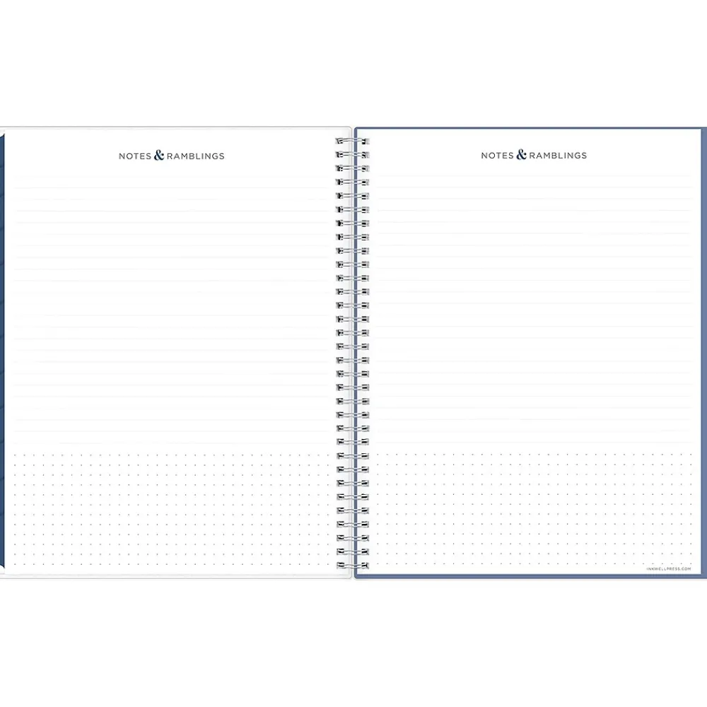 2025 Planners|Blue Sky 2025 inkWELL Press Chevy Fog 8.5" x 11" Weekly & Monthly Planner, Plastic Cover, Gray/White (147980)