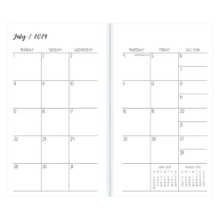 Academic Planners|Blue Sky 2024-2026 Ivory Paper Co Daviana 3.63" x 6.13" Academic Monthly Planner, Cream/Blue (146890)