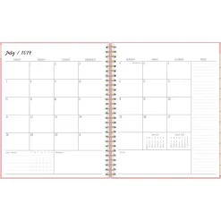 Academic Planners|Blue Sky 2024-2025 Ivory Paper Co Flamingo Pink 8" x 10" Academic Monthly Planner, Plastic Cover (146896)