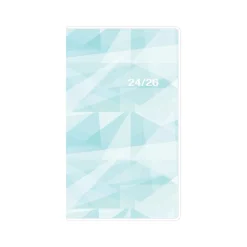 Academic Planners|Blue Sky 2024-2026 Jett 3.63" x 6.13" Academic Monthly Planner, Plastic Cover, Blue/Green (146859)