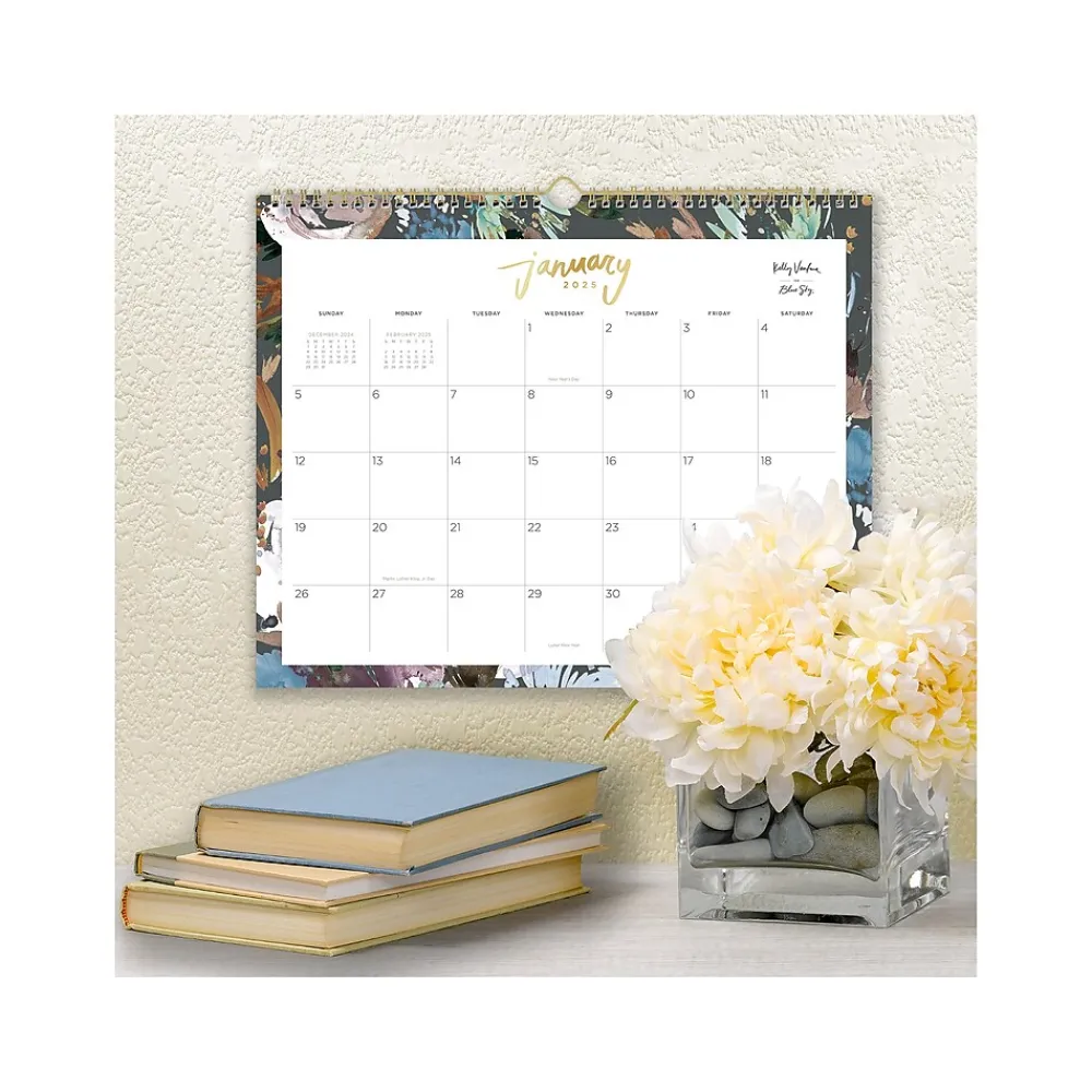 2025 Calendars|Blue Sky 2025 Kelly Ventura Midnight Garden 15" x 12" Monthly Wall Calendar (149058-25)