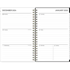 2025 Planners|Blue Sky 2025 Laina Dark 5" x 8" Weekly & Monthly Planner, Plastic Cover, Green/Black (148233)