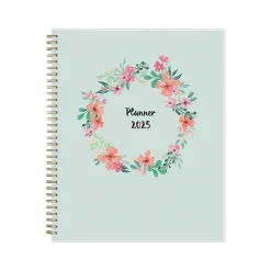 2025 Planners|Blue Sky 2025 Laurel 8.5" x 11" Weekly & Monthly Planner, Plastic Cover, Mint Green (135842-25)