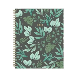 2025 Planners|Blue Sky 2025 Leafy Lounge 8.5" x 11" Weekly & Monthly Planner, Plastic Cover, Green/Gray (147930)