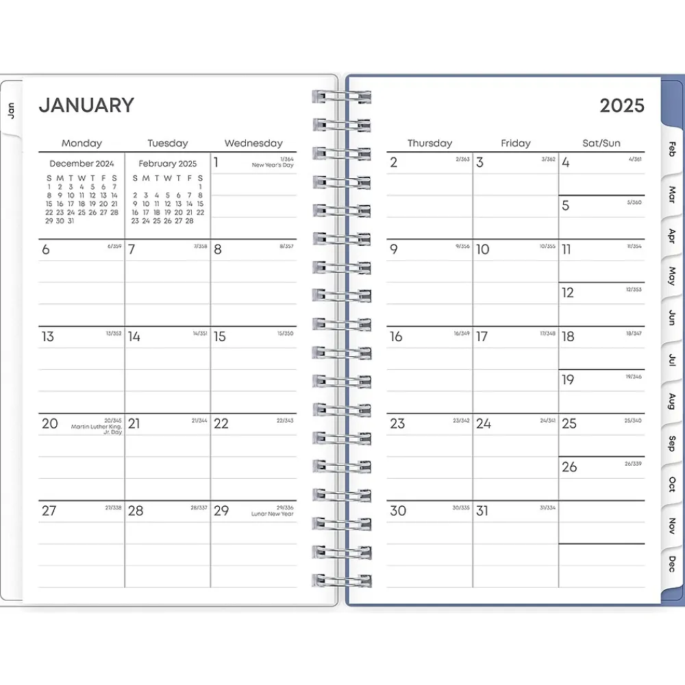 2025 Planners|Blue Sky 2025 Lindley 3.63" x 6.13" Weekly & Monthly Planner, Plastic Cover, Multicolor (148307)
