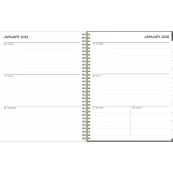 2025 Planners|Blue Sky 2025 Makeera 8.5" x 11" Weekly & Monthly Planner, Plastic Cover, Dark Gray/White (150784)