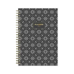 2025 Planners|Blue Sky 2025 Makeera 5" x 8" Weekly & Monthly Planner, Plastic Cover, Dark Gray/White (150783)