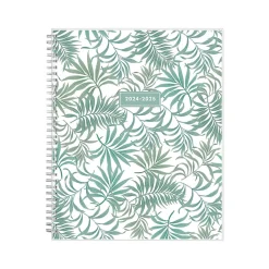 Academic Planners|Blue Sky 2024-2025 Maquilla 8.5" x 11" Academic Weekly & Monthly Planner, Plastic Cover, Green/White (144954)