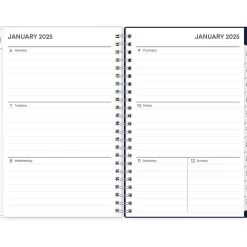 2025 Planners|Blue Sky 2025 Moment 5" x 8" Weekly & Monthly Planner, Plastic Cover, Blue/Purple (148327)
