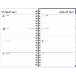 2025 Planners|Blue Sky 2025 Nalakina 5" x 8" Weekly & Monthly Planner, Plastic Cover, Blue (152240)