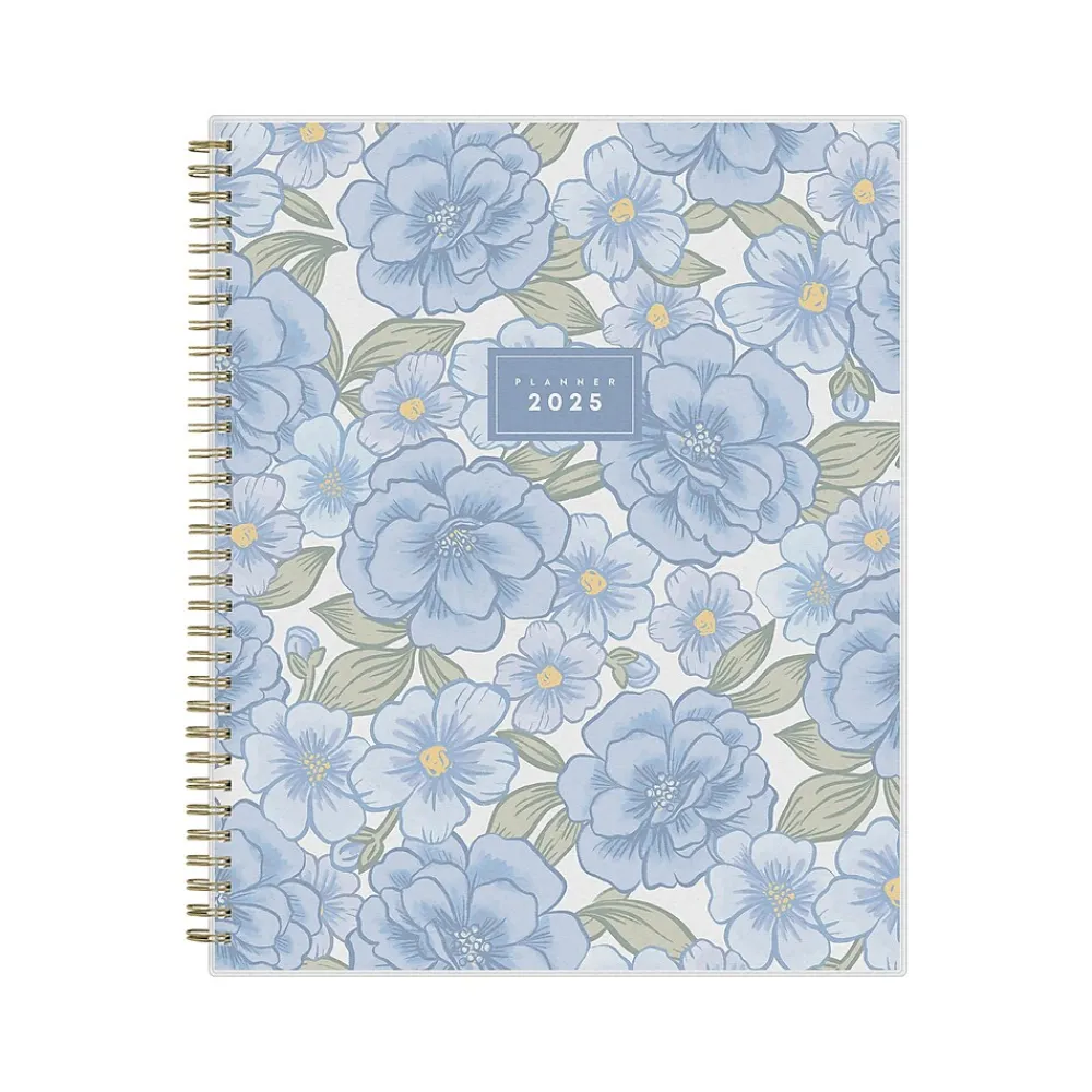 2025 Planners|Blue Sky 2025 Nalakina 8.5" x 11" Weekly & Monthly Planner, Plastic Cover, Blue/Green (149081)