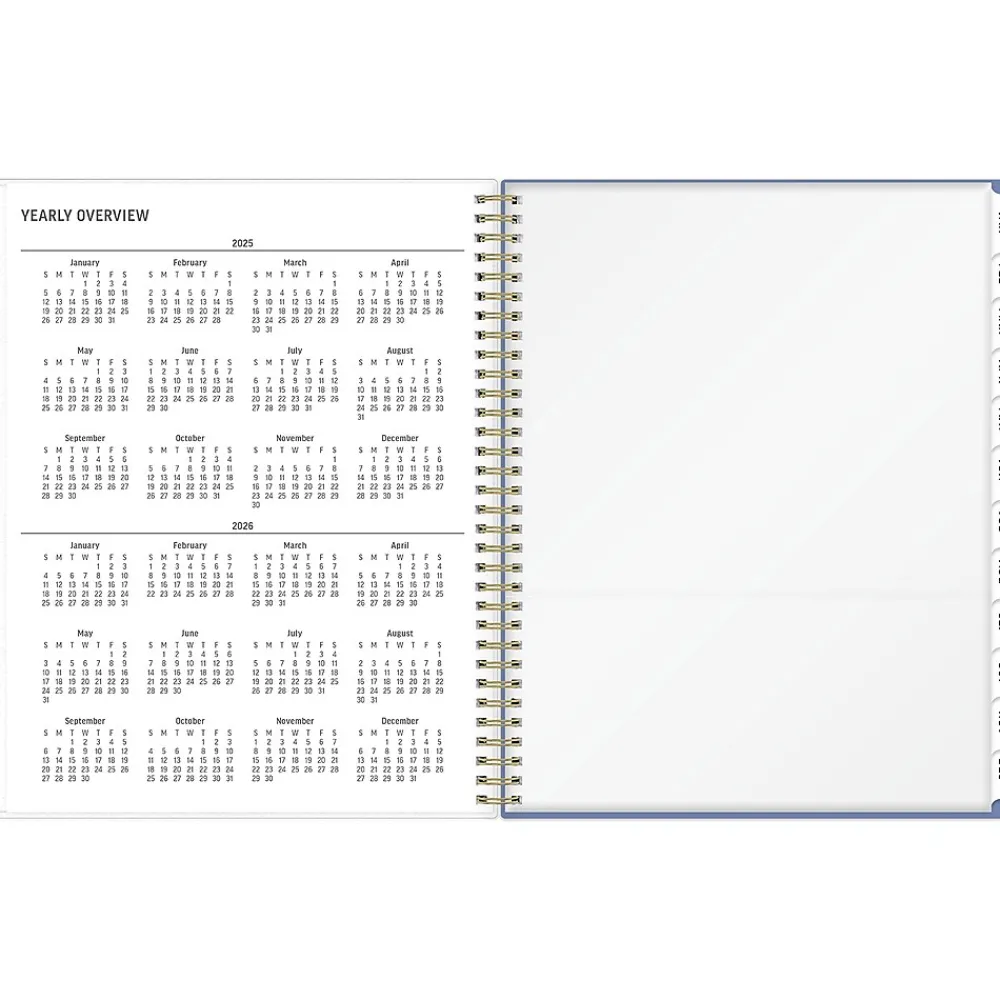 2025 Planners|Blue Sky 2025 Nalakina 8.5" x 11" Weekly & Monthly Planner, Plastic Cover, Blue/Green (149081)