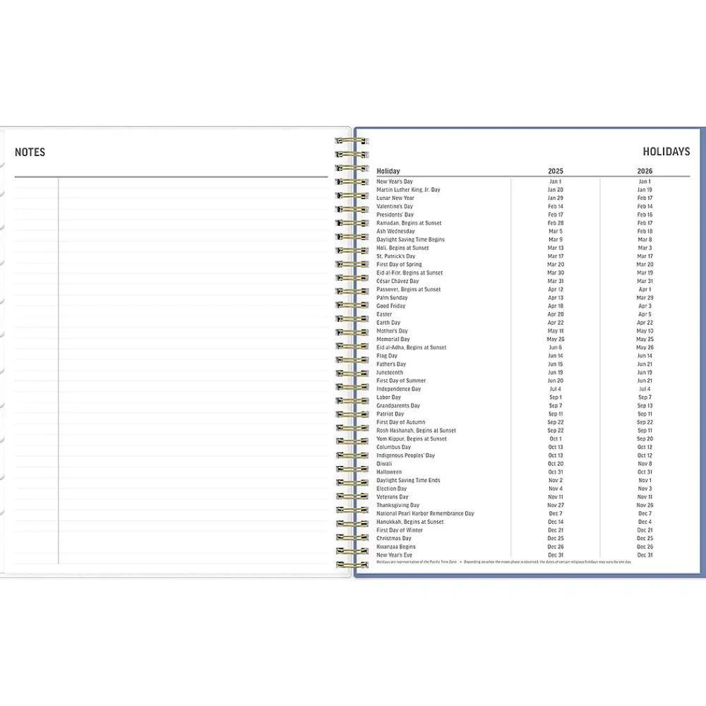 2025 Planners|Blue Sky 2025 Nalakina 8.5" x 11" Weekly & Monthly Planner, Plastic Cover, Blue/Green (149081)