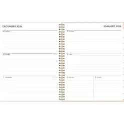 2025 Planners|Blue Sky 2025 Natalya 8.5" x 11" Weekly & Monthly Planner, Plastic Cover, Pink/White (148764-25)