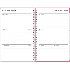 2025 Planners|Blue Sky 2025 Orchid 5" x 8" Weekly & Monthly Planner, Plastic Cover, White/Pink (142084-25)
