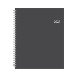 2025 Planners|Blue Sky 2025 Passages 8.5" x 11" Weekly & Monthly Appointment Book, Plastic Cover, Charcoal Gray (100009-25)