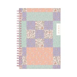 2025 Planners|Blue Sky 2025 Quilted Garden 5" x 8" Weekly & Monthly Planner, Plastic Cover, Multicolor (152480)