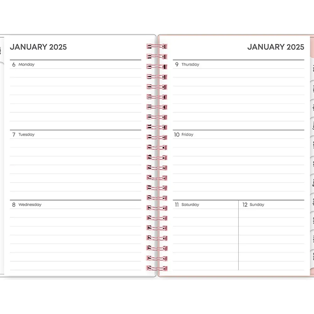 2025 Planners|Blue Sky 2025 Quilted Garden 5" x 8" Weekly & Monthly Planner, Plastic Cover, Multicolor (152480)