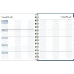 Academic Planners|Blue Sky 2024-2025 Raquel 8.5" x 11" Academic Weekly & Monthly Planner, Plastic Cover, Blue (145035)