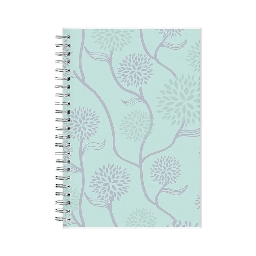 2025 Planners|Blue Sky 2025 Rue Du Flore 5" x 8" Weekly & Monthly Planner, Plastic Cover, Green/Purple (101603-25)