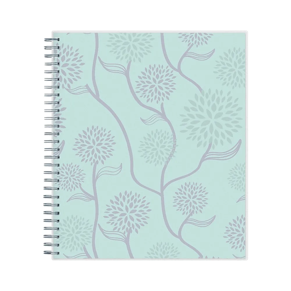 2025 Planners|Blue Sky 2025 Rue Du Flore 8" x 10" Monthly Planner, Plastic Cover, Green/Gray (101605-25)