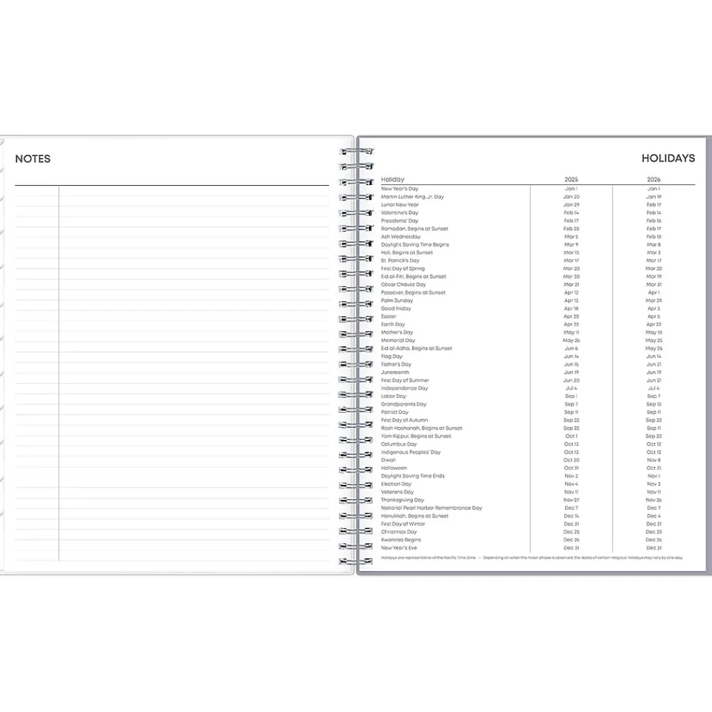 2025 Planners|Blue Sky 2025 Rue Du Flore 8" x 10" Monthly Planner, Plastic Cover, Green/Gray (101605-25)