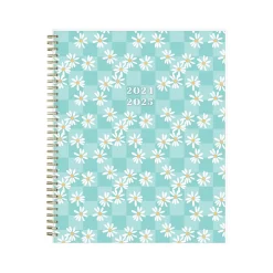 Academic Planners|Blue Sky 2024-2025 Sandra Check 8.5" x 11" Academic Weekly & Monthly Student Planner, Plastic Cover, Mint Green/White