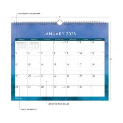 2025 Calendars|Blue Sky 2025 Savoy Cool 15" x 12" Monthly Wall Calendar, Blue (148770-25)