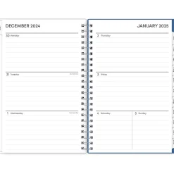 2025 Planners|Blue Sky 2025 Savoy Cool 5" x 8" Weekly & Monthly Planner, Plastic Cover, Blue (148763-25)