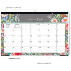 2025 Calendars|Blue Sky 2025 Sophie 17" x 11" Monthly Desk Pad Calendar (140089-25)