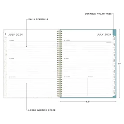 Academic Planners|Blue Sky 2024-2025 Splatter Dot Jade 8.5