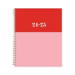 Academic Planners|Blue Sky 2024-2025 The House That Lars Built Color-Block Pink 8.5" x 11" Academic Weekly & Monthly Planner, Plastic Cover
