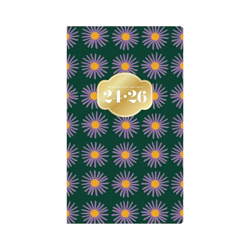 Academic Planners|Blue Sky 2024-2026 The House That Lars Built Aster 3.6" x 6.1" Academic Monthly Planner, Plastic Cover, Multicolor (145926)