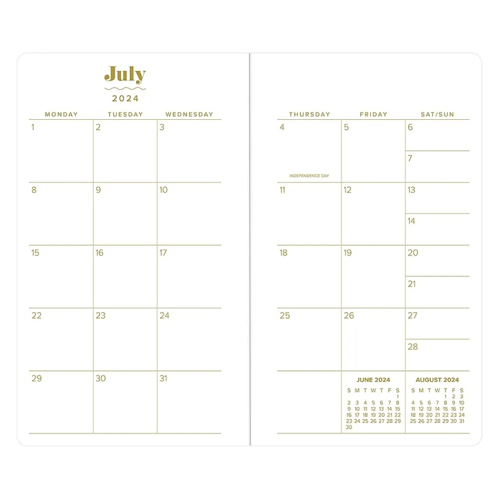 Academic Planners|Blue Sky 2024-2026 The House That Lars Built Aster 3.6" x 6.1" Academic Monthly Planner, Plastic Cover, Multicolor (145926)