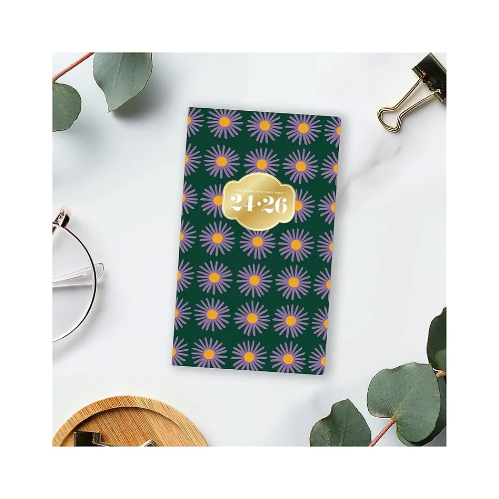 Academic Planners|Blue Sky 2024-2026 The House That Lars Built Aster 3.6" x 6.1" Academic Monthly Planner, Plastic Cover, Multicolor (145926)