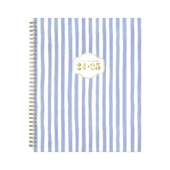 Academic Planners|Blue Sky 2024-2025 The House That Lars Built Blue Stripe 8.5" x 11" Academic Weekly & Monthly Planner, White/Blue (149846)